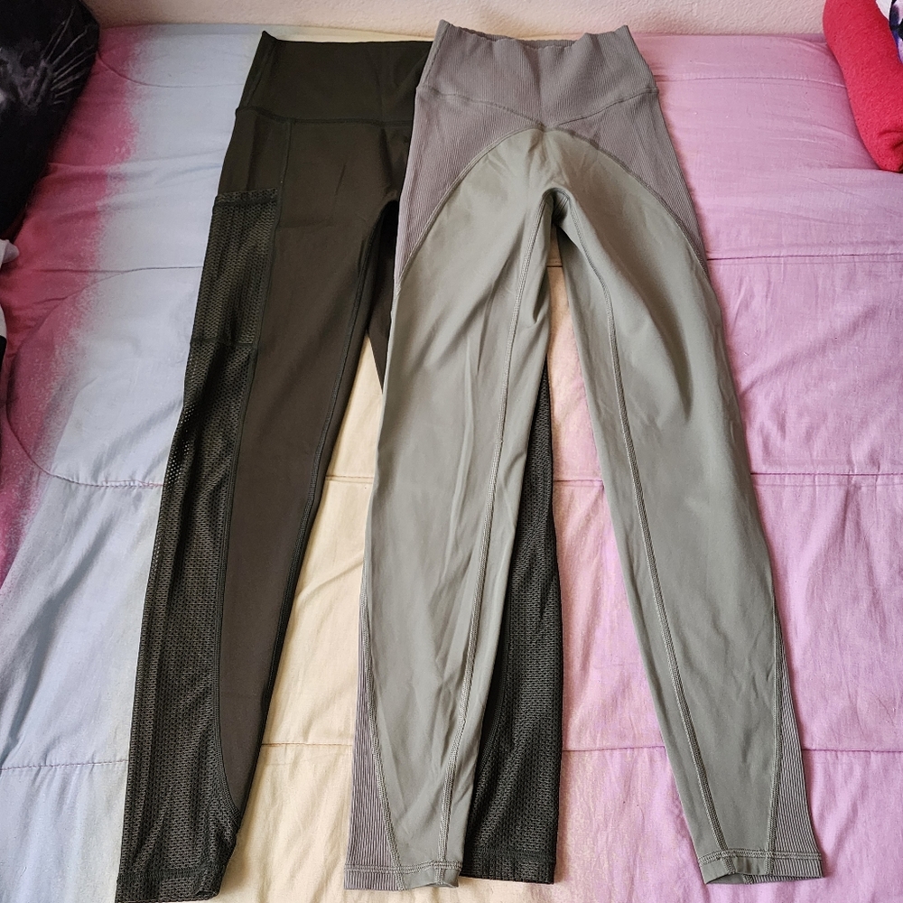 Offline by Aerie Green Goals 7/8 Hi-Rise Leggings Bundle Size Small